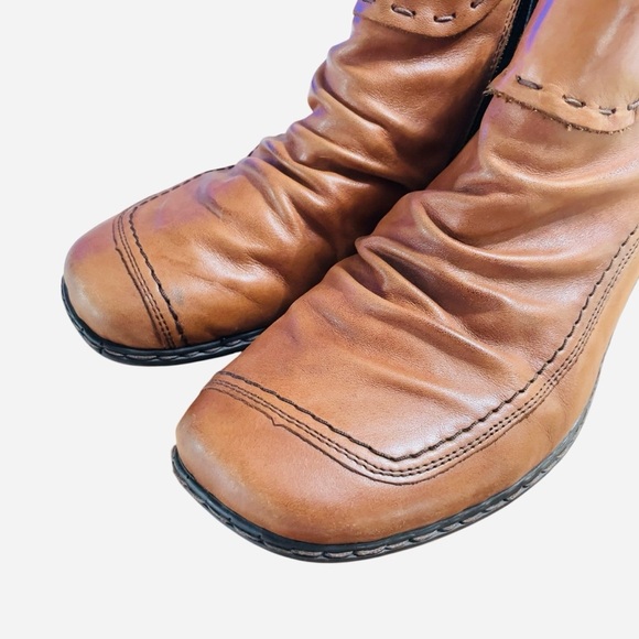 Rieker Antistress Ankle Boot Light Brown Leather Women's Sz EUR 40 US 8.5-9 - Picture 6 of 10